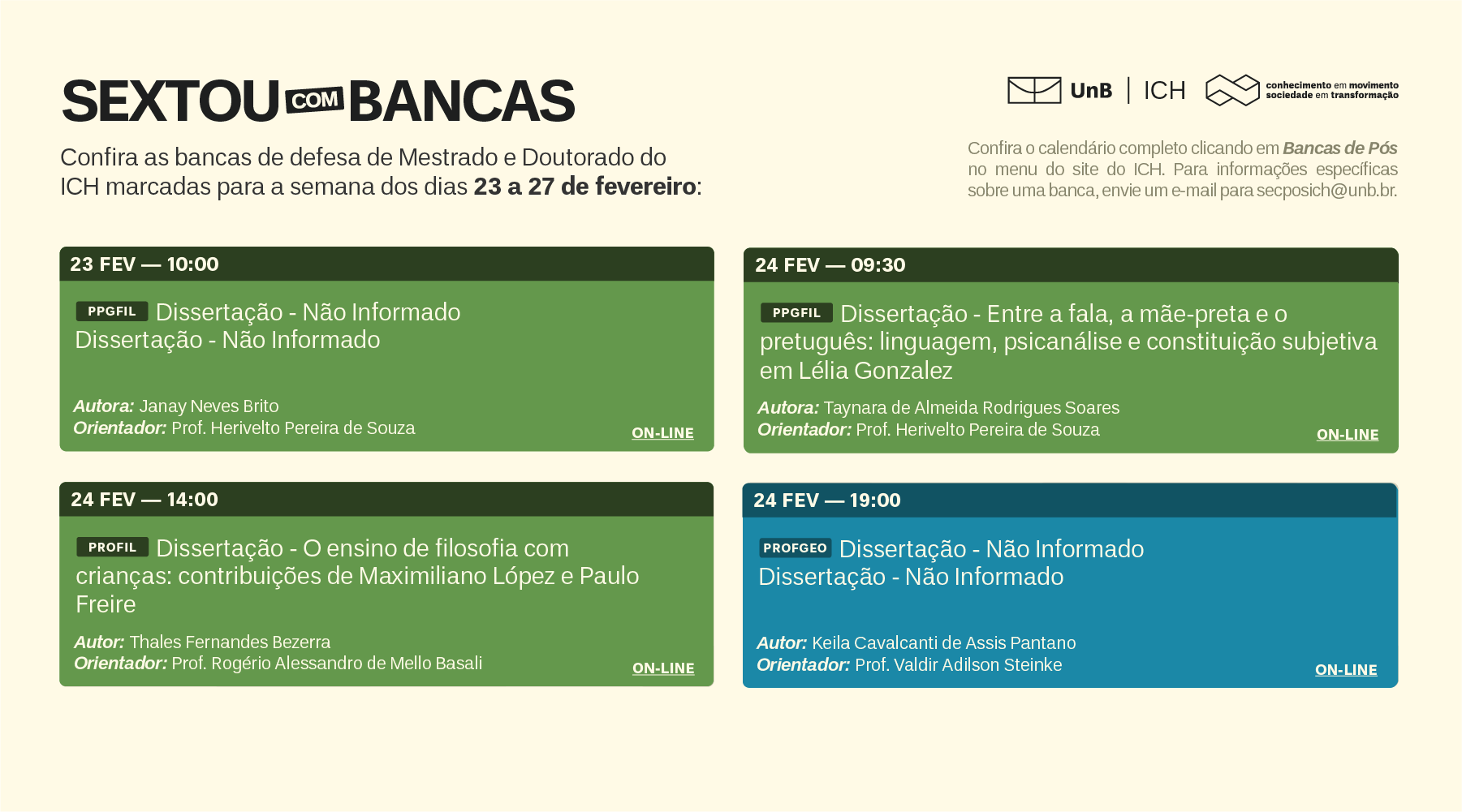 Clique aqui para acessar o calendário! 