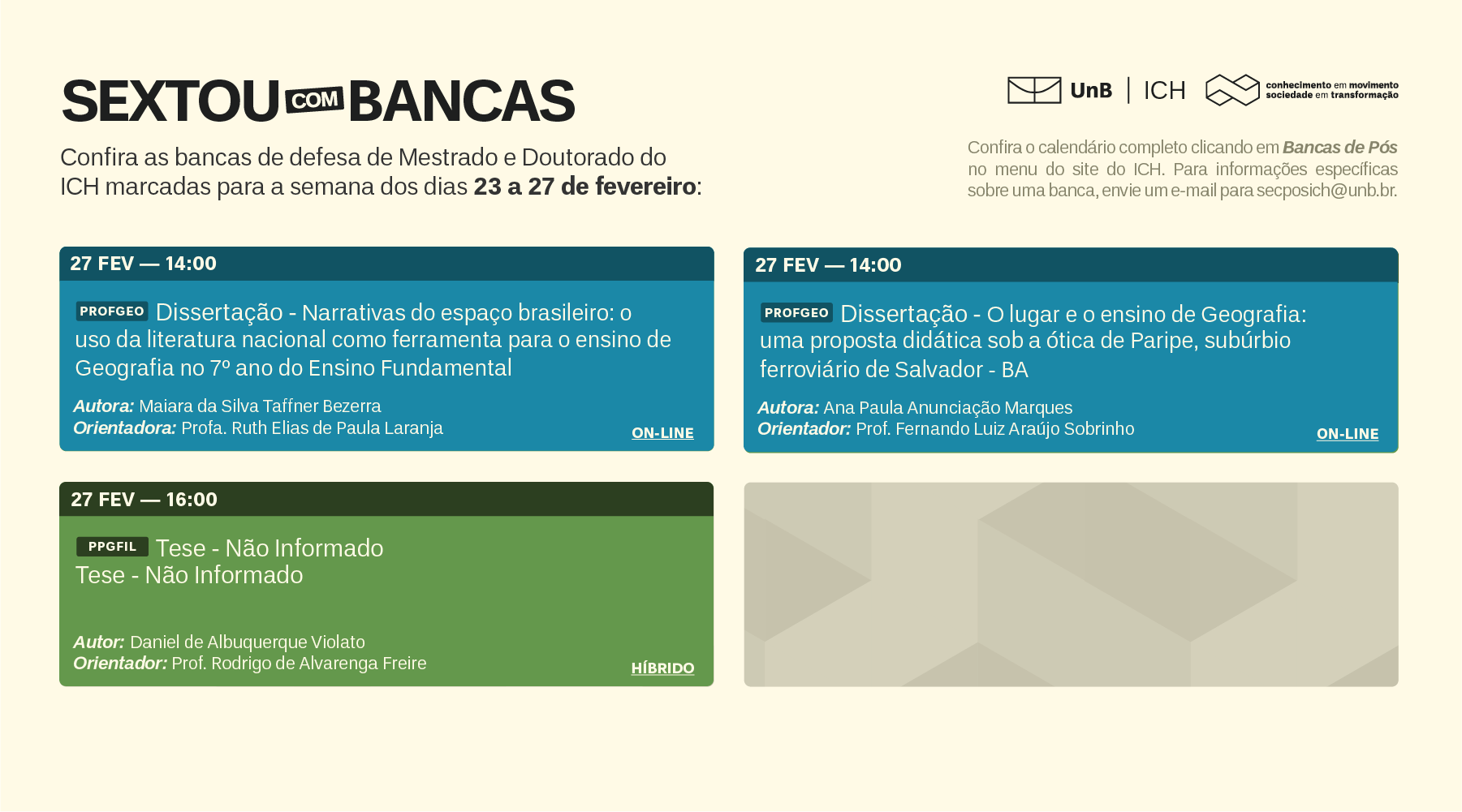 clique aqui para acessar o calendário! 